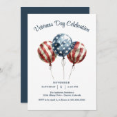 Elegantes Veteranen-Day-Party Einladung (Vorne/Hinten)