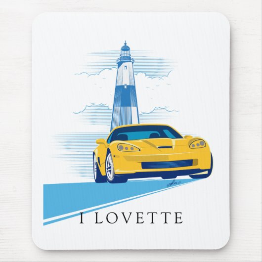 ELEGANTES VETTE-AUTOMOBIL-KUNSTWERK MOUSEPAD (Vorne)