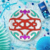 Elegantes, vielfarbiges klassisches Design Pappteller (Party)