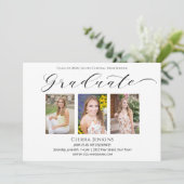 Elegantes Vier-Foto Abschluss Landschaft Einladung (Stehend Vorderseite)