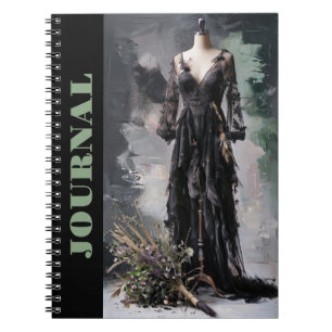 Elegantes Viktorianisch Journal LBD Little Black D Notizblock