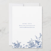 Elegantes Viktorianisches blaues französisches BRA Einladung (Rückseite)