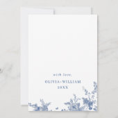 Elegantes Viktorianisches blaues französisches BRA Einladung (Rückseite)