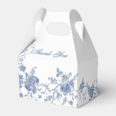 Elegantes Viktorianisches blaues französisches Bra Geschenkschachtel (Rückseite)