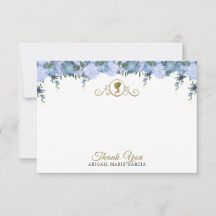 Elegantes Viktorianisches Brautparty aus Blumen Dankeskarte