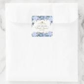 Elegantes Viktorianisches Brautparty aus Blumen Quadratischer Aufkleber (Tasche)