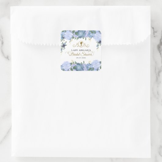 Elegantes Viktorianisches Brautparty aus Blumen Quadratischer Aufkleber (Tasche)