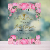 Elegantes Viktorianisches Brautparty in Rosa Acrylschild (Neutral)