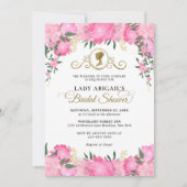 Elegantes Viktorianisches Brautparty in Rosa Einladung (Vorderseite)