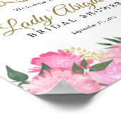 Elegantes Viktorianisches Brautparty in Rosa Poster (Ecke)