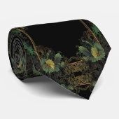 Elegantes viktorianisches, dunkelgrünes Goldgold b Krawatte (Gerollt)