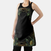 Elegantes viktorianisches, dunkelgrünes Goldgold b Schürze (InSitu)