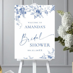 Elegantes Viktorianisches Floral WELCOME Brautpart Poster