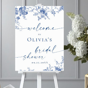 Elegantes Viktorianisches Floral WELCOME Brautpart Poster