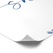 Elegantes Viktorianisches Floral WELCOME Brautpart Poster (Ecke)