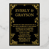 Elegantes Viktorianisches Foto auf Gold Folieneinladung (Vorderseite)