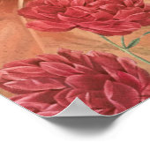 Elegantes Viktorianisches Gotisches Girl Floral &  Poster (Ecke)