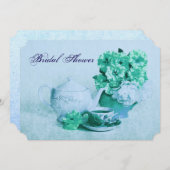 Elegantes viktorianisches Grungetee-Party Einladung (Vorne/Hinten)