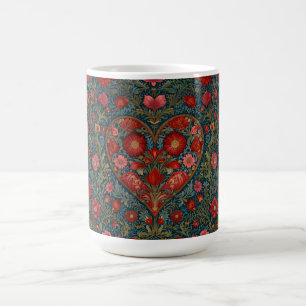 Elegantes Viktorianisches Herzdesign im Valentinst Kaffeetasse