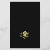 Elegantes Viktorianisches Hochzeitmenü (Rückseite)