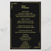 Elegantes Viktorianisches Hochzeitmenü (Vorderseite)