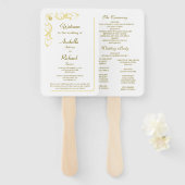 Elegantes Viktorianisches Hochzeitshandfanprogramm Fächer (Vorne und Hinten)