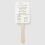 Elegantes Viktorianisches Hochzeitshandfanprogramm Fächer (Rückseite)