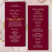 Elegantes Viktorianisches Hochzeitsprogramm