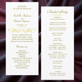 Elegantes Viktorianisches Hochzeitsprogramm