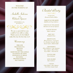 Elegantes Viktorianisches Hochzeitsprogramm