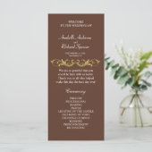 Elegantes Viktorianisches Hochzeitsprogramm (Stehend Vorderseite)