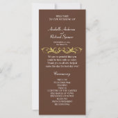 Elegantes Viktorianisches Hochzeitsprogramm (Vorderseite)