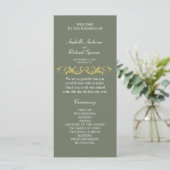 Elegantes Viktorianisches Hochzeitsprogramm (Stehend Vorderseite)