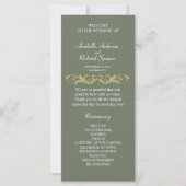 Elegantes Viktorianisches Hochzeitsprogramm (Vorderseite)