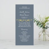 Elegantes Viktorianisches Hochzeitsprogramm (Stehend Vorderseite)