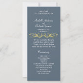 Elegantes Viktorianisches Hochzeitsprogramm (Vorderseite)