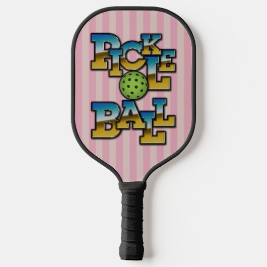 Elegantes Viktorianisches Pickleball-Textdesign Pickleball Schläger (Rückseite)