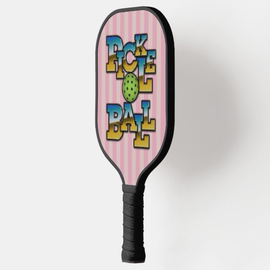 Elegantes Viktorianisches Pickleball-Textdesign Pickleball Schläger (Links)