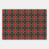 Elegantes Viktorianisches Quilt Red, Blue, Gold Se Geschenkpapier Set (Vorderseite 2)