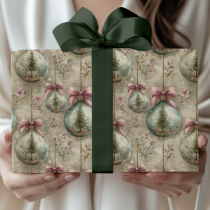 Elegantes viktorianisches Schmuck- und Schleifen-W Geschenkpapier