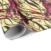 Elegantes Viktorianisches Steampunk Lady Wrapping  Geschenkpapier (Rolleneckpunkt)