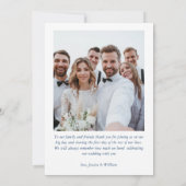 Elegantes Viktorianisches Verziertes Dusty Blue We Dankeskarte (Rückseite)