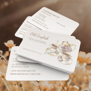 Elegantes viktorianisches Vintage-Antiquitäten-Tea Visitenkarte