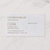 Elegantes Viktorianisches Vintages Teatro Civico Visitenkarte (Rückseite)