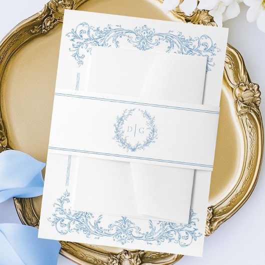 Elegantes Viktorianisches Wappen Hochzeit Einladun Einladungsbanderole