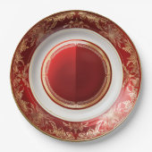 Elegantes Viktorianisches Weihnachtsessen Pappteller (Vorderseite)