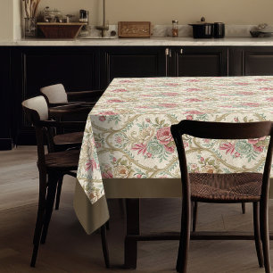 Elegantes Viktorianisches, zartes, florales Muster Tischdecke