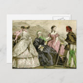 Elegantes Viktorianisches Zeitalter Ladys Fashion Postkarte (Vorne/Hinten)