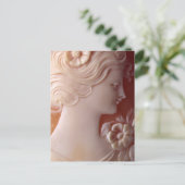 Elegantes Vintag antikes Cameo Postkarte (Stehend Vorderseite)