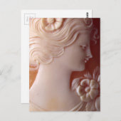 Elegantes Vintag antikes Cameo Postkarte (Vorne/Hinten)